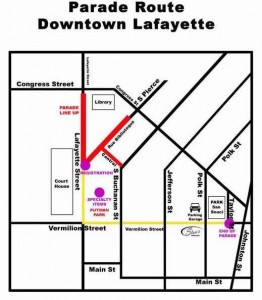 DogParadeMap_2011 Krewe des Chiens 2011 Map