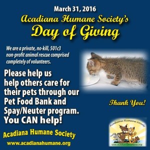 March 31 Day of Giving